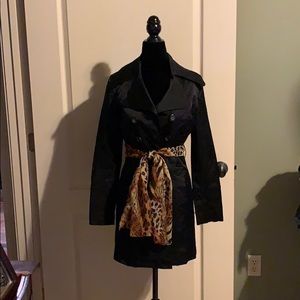 Last Kiss double breasted nylon coat